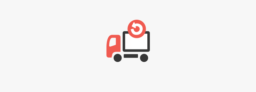 Return shipping truck logo.