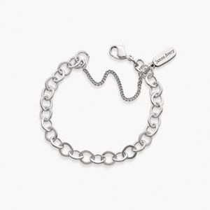 Sterling silver charm bracelet.