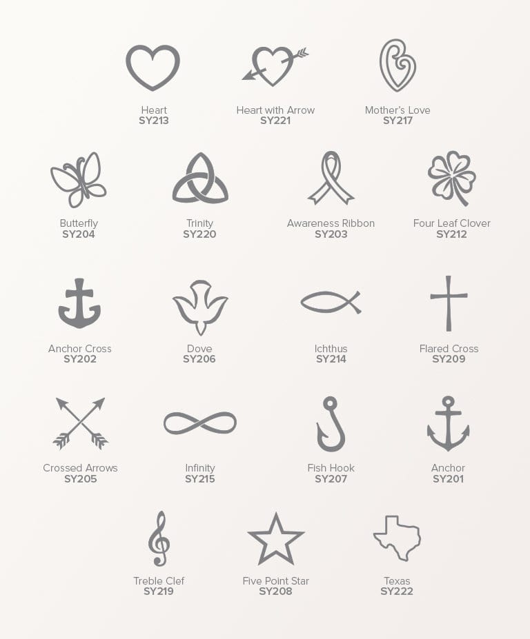 Hand Engraving Symbols Chart