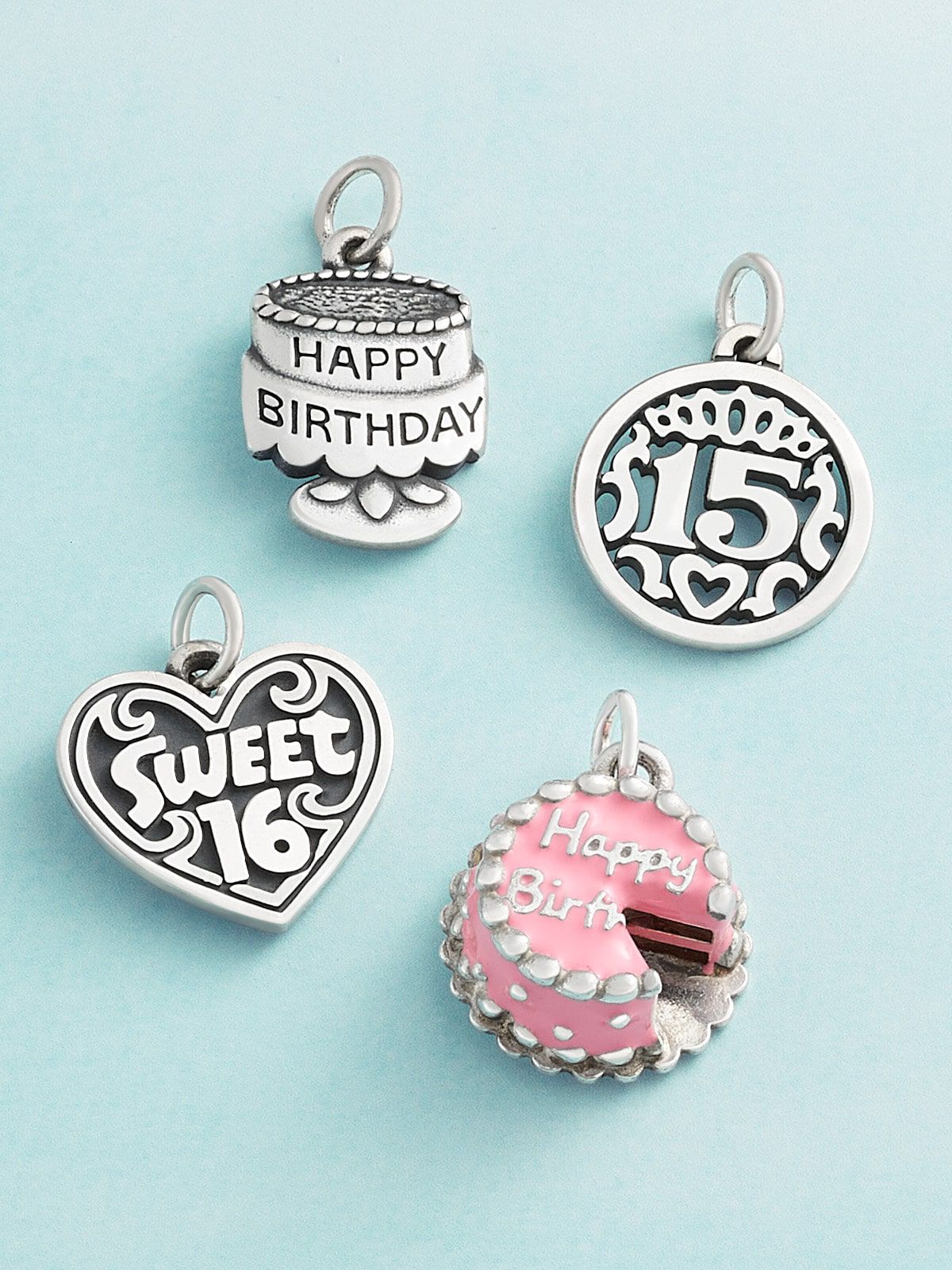 Birthday charms from James Avery.